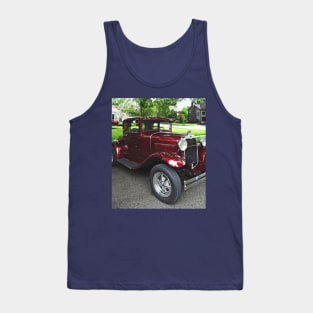 Cars - Maroon Vintage Car Tank Top